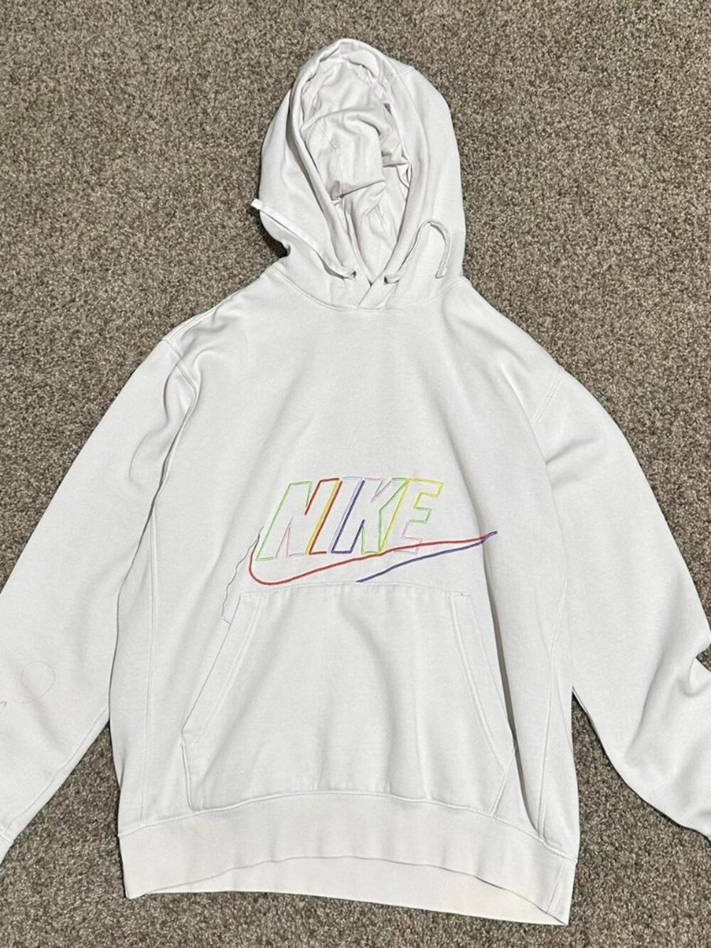 Nike Men's White Hoodie